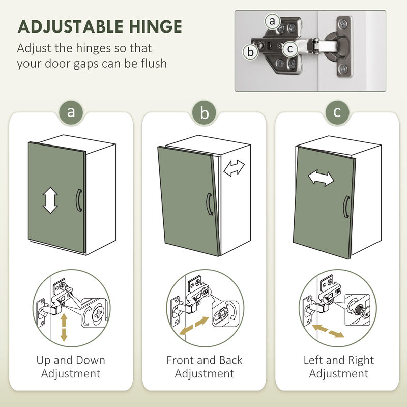 Hivvago Tall Storage Cabinet with Countertop and 3 Adjustable Shelves image number 7