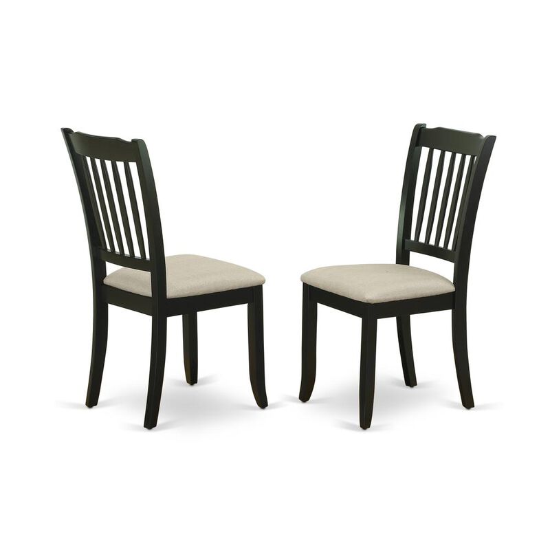 East West Furniture Dining Room Set Black, SHDA5-BLK-C