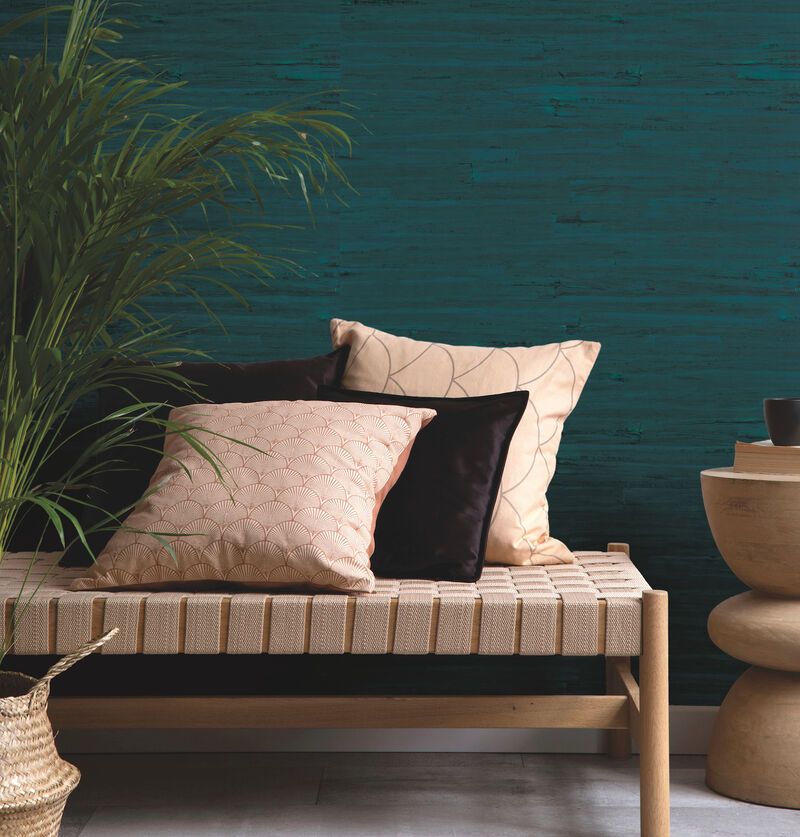 Lotus Leaf Turquoise Wallpaper image number 1