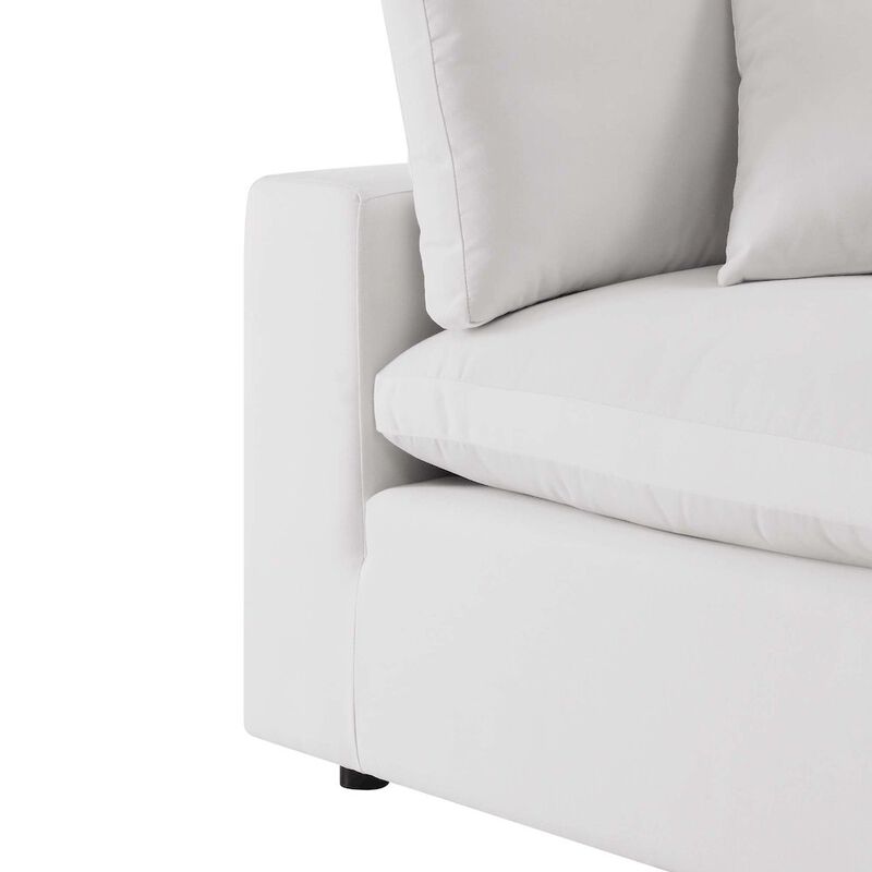 Commix Overstuffed Outdoor Patio Armless Chair image number 6