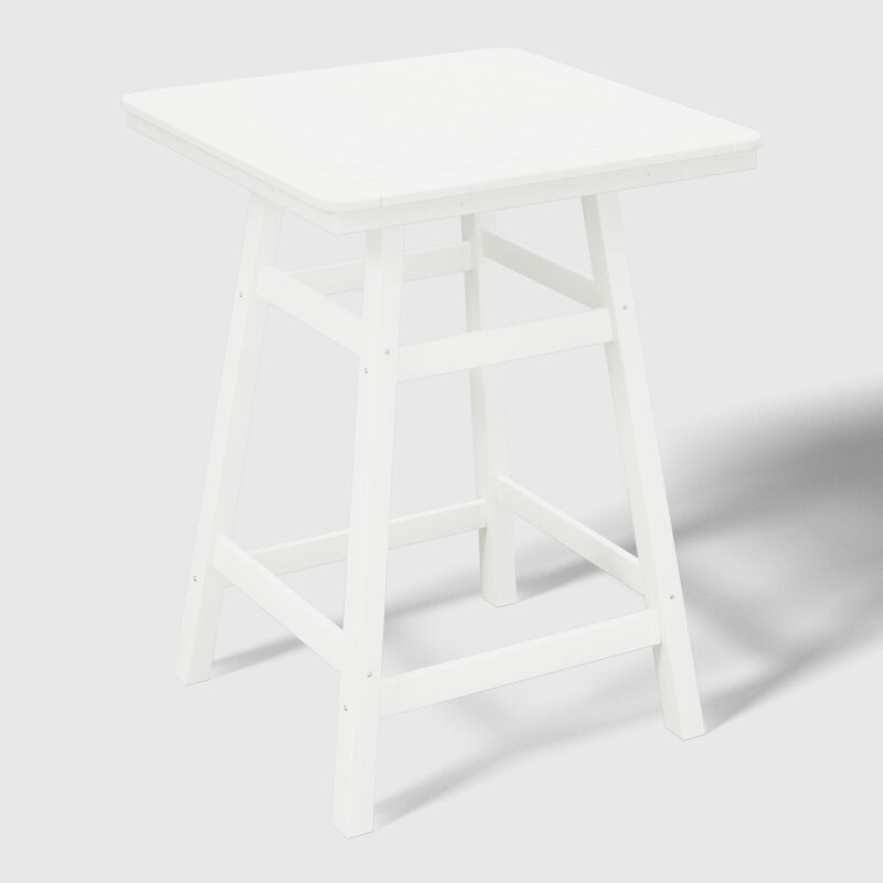 WestinTrends 5-Piece HDPE Outdoor Patio Dining Bar Bistro Table Set with Counter High Bar Stool image number 3