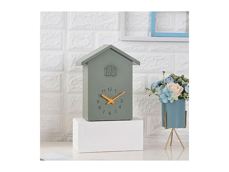Cuckoo Nordic Birdhouse Bird Voices Call Wall Clock Modern Living Room Decor image number 3