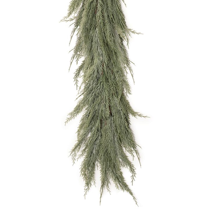 Variegated Pine Vine Garland for Holiday Mantel, Staircase, or Tabletop Decor