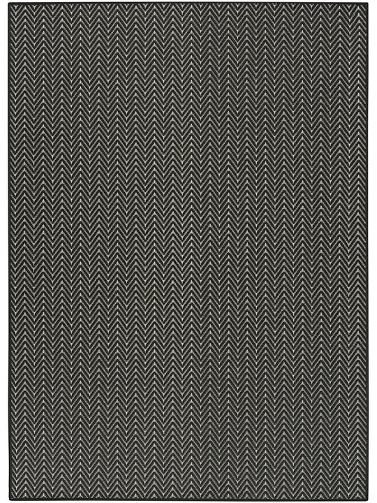 Horizon Indoor/Outdoor HOZ02 Black 6' x 9' Rug