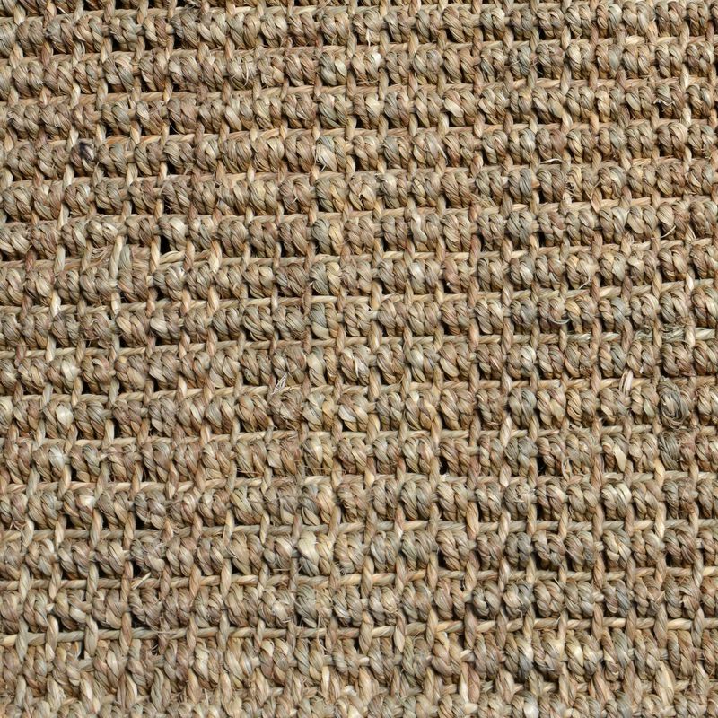 Quell 8 x 10 Handwoven Area Rug, Natural Brown Seagrass, Braided Design