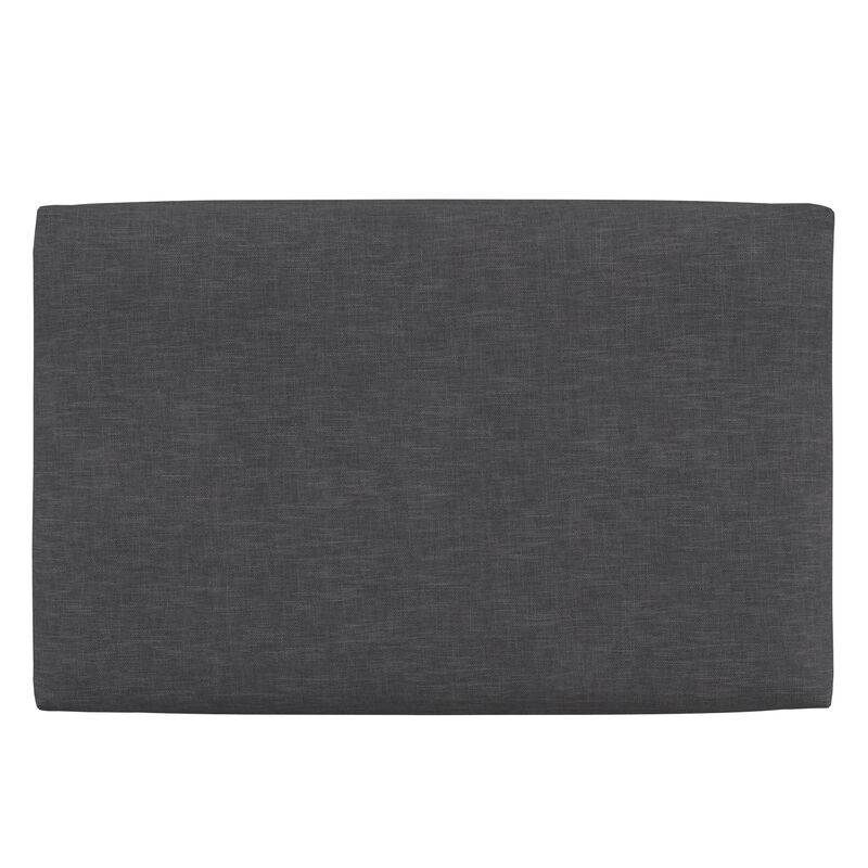 Rebecca 36 inch Wide Mid Century Rectangle Rectangular Coffee Table&nbsp;Storage Ottoman with Lift Up Lid in Slate Grey Polyester linen Look, Assembled image number 5