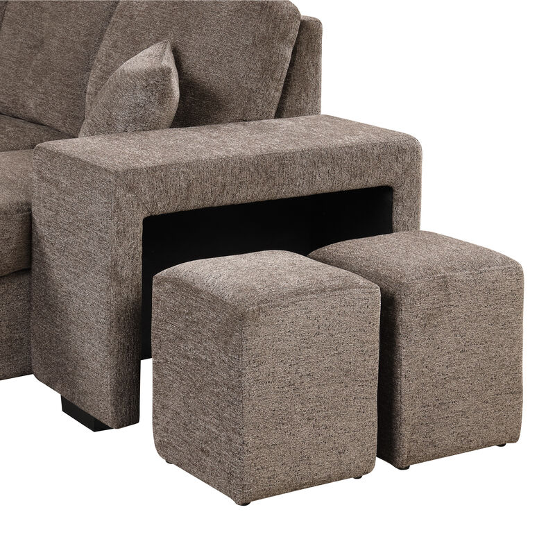 Merax Reversible Sleeper Sectional Sofa Bed