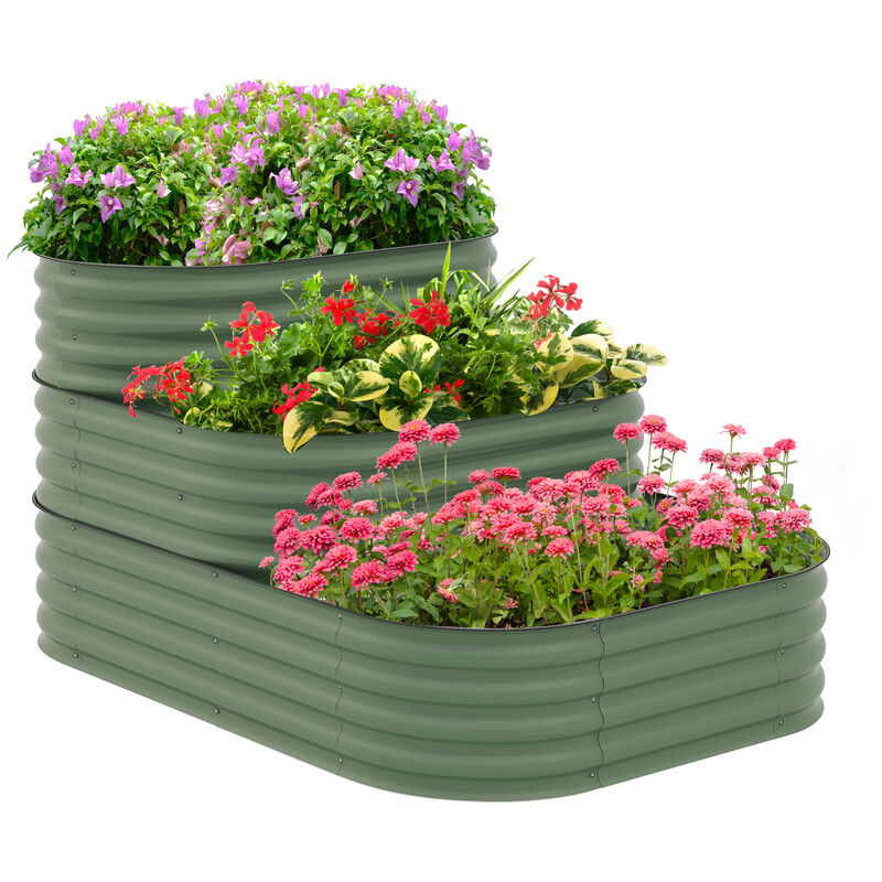 Streamdale 3-Tier Raised Garden Bed with Safety Edging