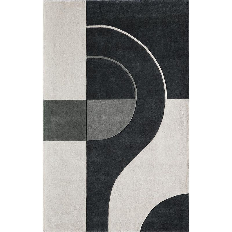 Momeni Contemporary Rectangle Area Rug, Charcoal, 3'6 X 5'6