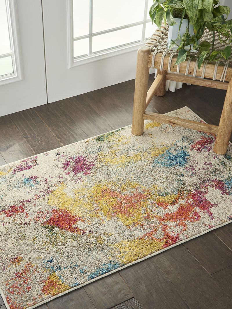 Celestial CES12 Ivory/Multicolor 2'2" x 7'6" Rug