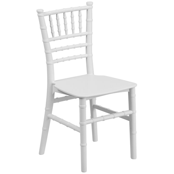 Flash Furniture HERCULES Child抯 White Resin Party and Event Chiavari Chair for Commercial & Residential Use