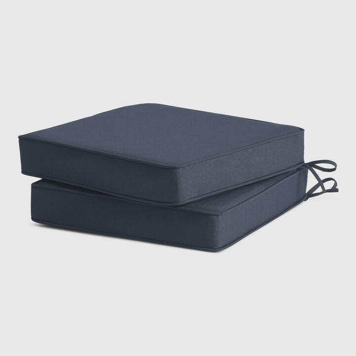 WestinTrends Outdoor Patio Furniture Seat Chair Square Cushions Set of 2, 20" x 19"