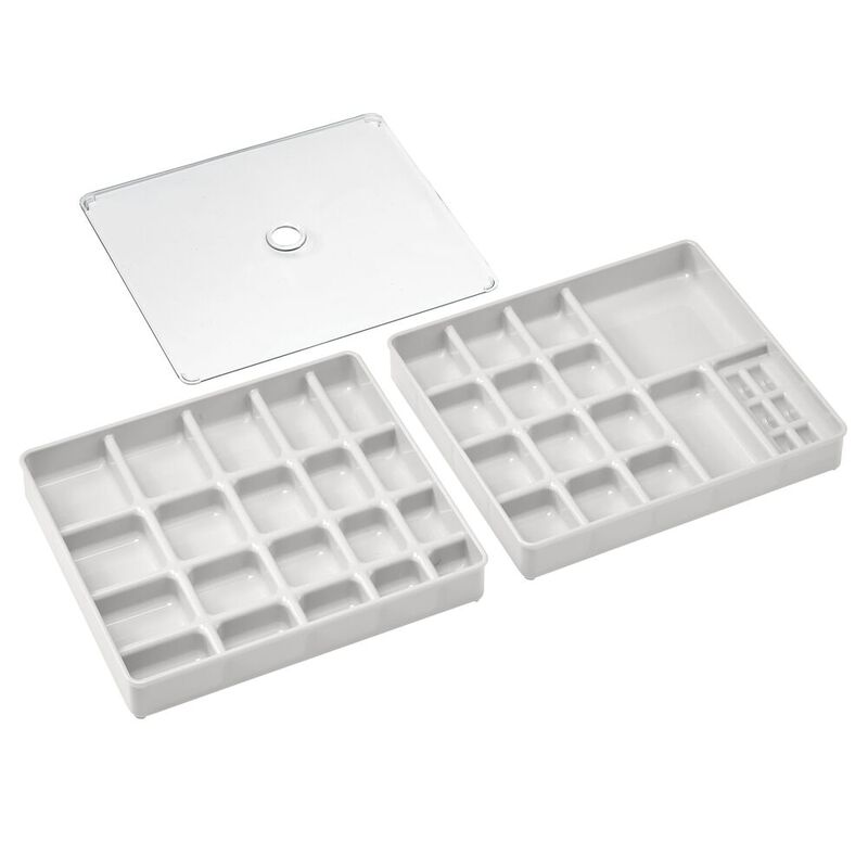 mDesign Stackable Plastic Jewelry Box, Storage Organizer, 3 Pieces