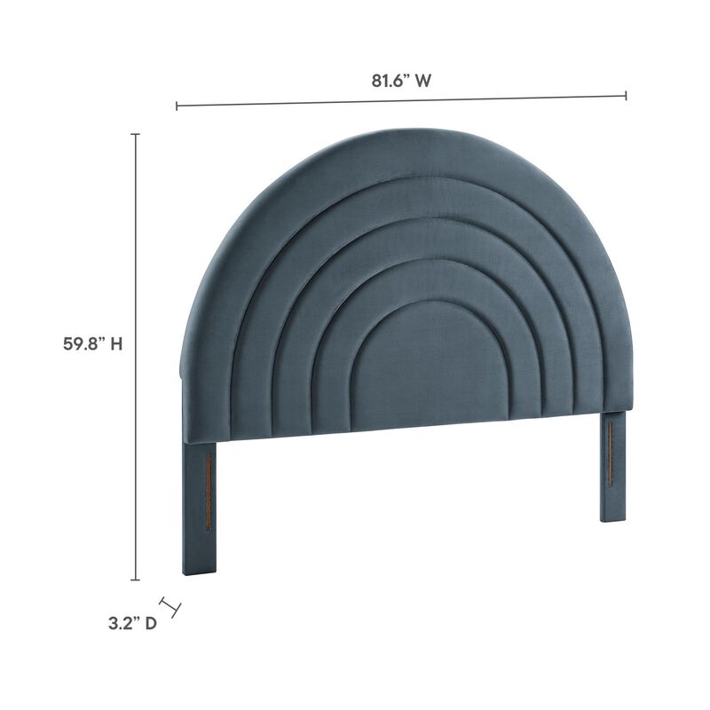 Solana Arched Performance Velvet King Headboard image number 2