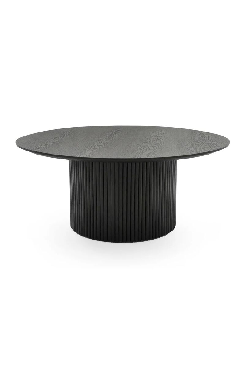 Black Ash Round Coffee Table | OROA Modern Rawlins image number 0