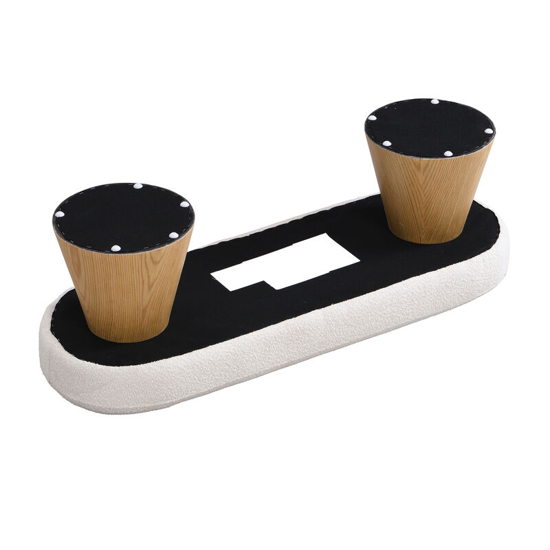 Merax Upholstered Bedroom Bench Fabric Ottoman