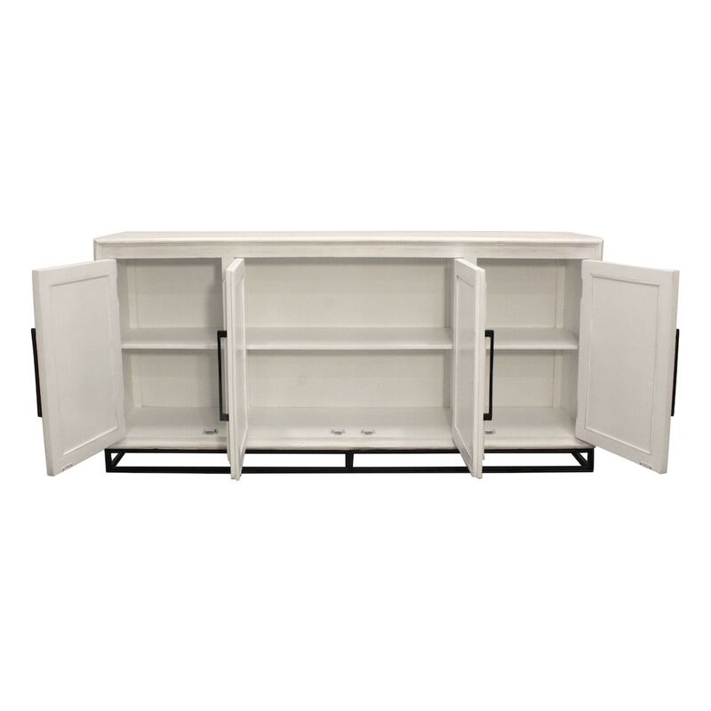 Alex Hamilton Juno 4-Door Sideboard in Distressed White