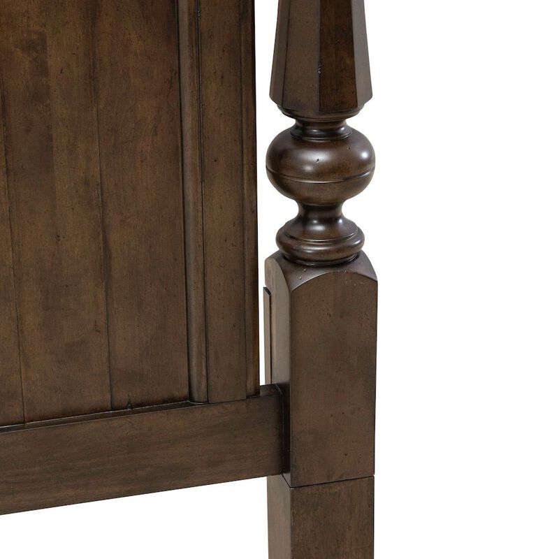 Liberty Furniture Arden Road King Arched Poster Bed Headboard - Satin Cherry image number 7