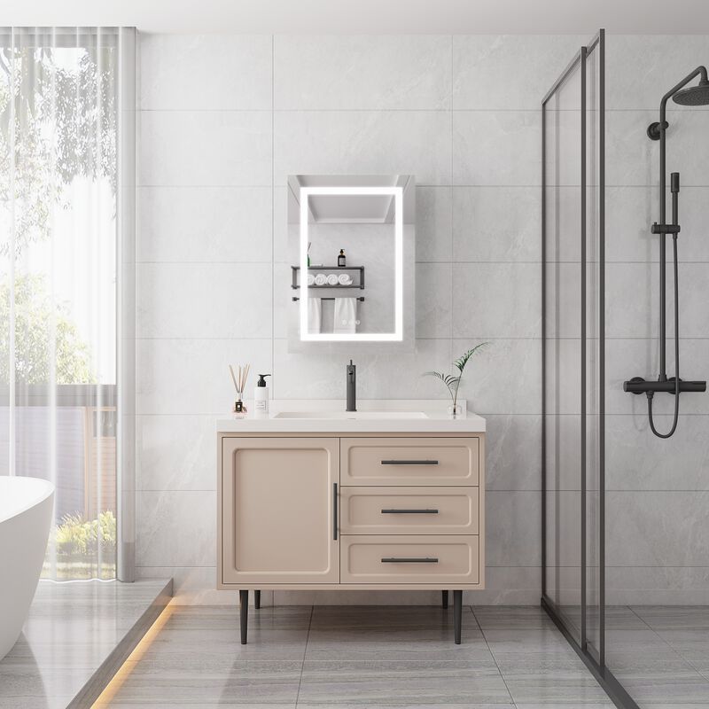 ELEMENT ACE 20 X 28 Inch LED Bathroom Medicine Cabinet with Anti-Fog Mirror and Adjustable Lighting image number 6