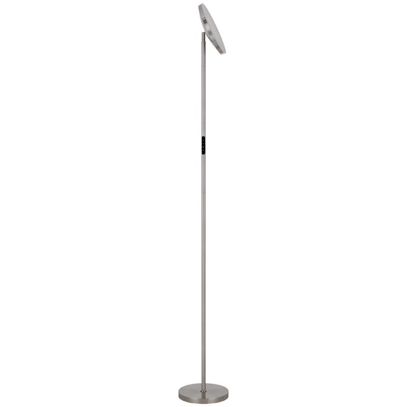 Floor Lamp with LED Torchiere, Touch Dimmer, 70 Inch Brushed Steel image number 4