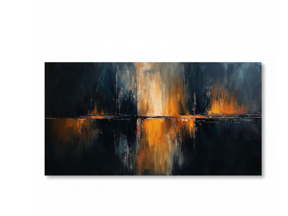 Canvas Wall Art Decor Modern Black Large Gold Work Living Room Abstract Walls
