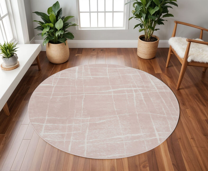HomeRoots Abstract Round Rug
