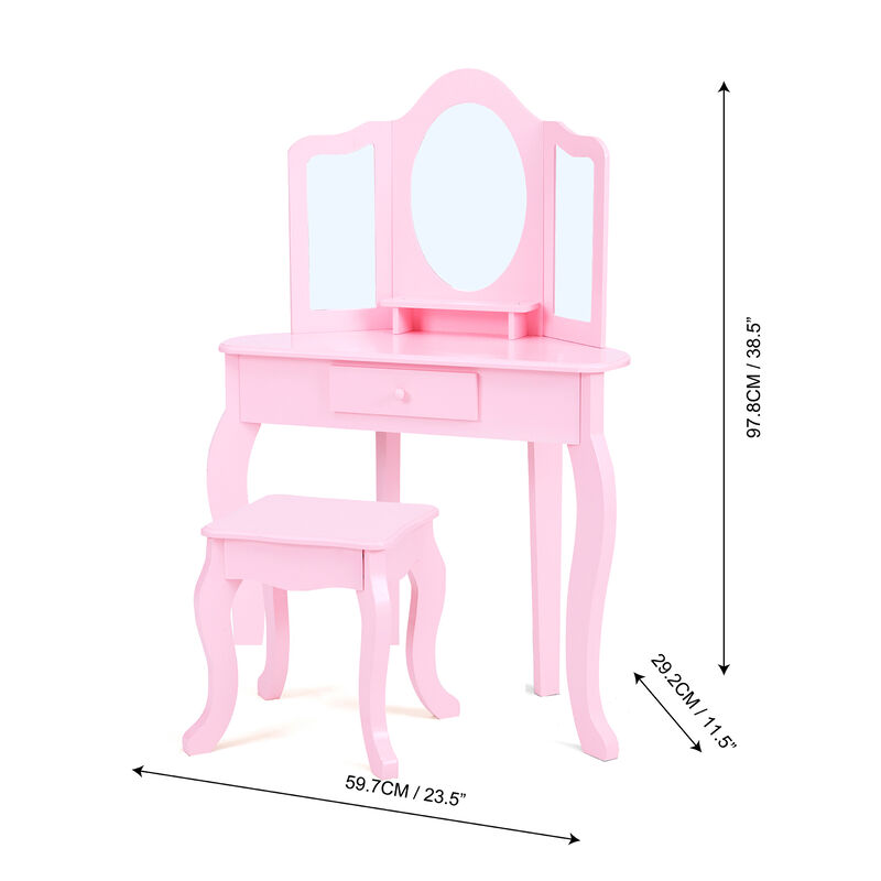 Fantasy Fields - Little Lady Alessandra Medium Corner Play Vanity - Pink