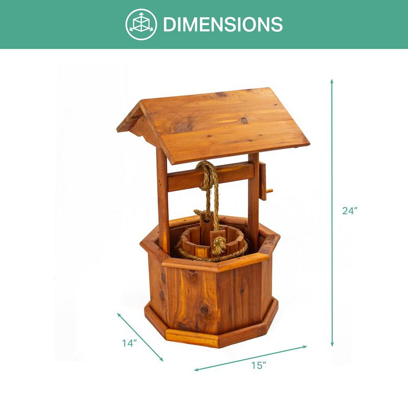 American Furniture Classics 24" Small Wishing Well image number 6