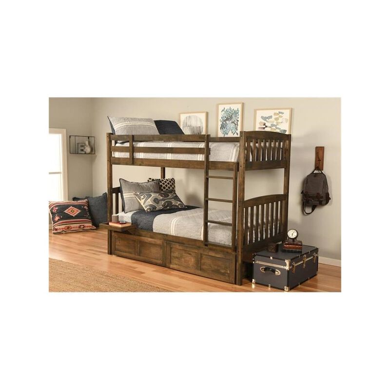 Claire Twin Wood Bunk Bed with Storage - Mattresses Not Included image number 2