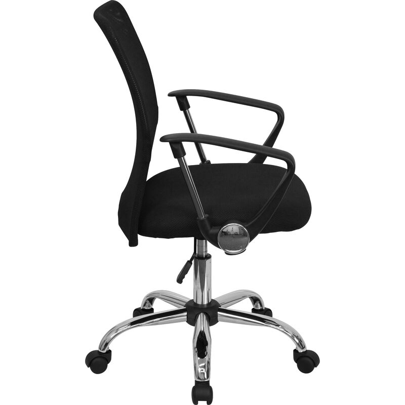 Jenkins Mid-Back Mesh Swivel Task Office Chair with Lumbar Support Band and Arms image number 8