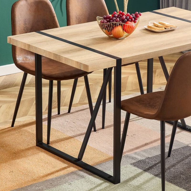 Dwifix Industrial Rectangular Dining Table image number 8