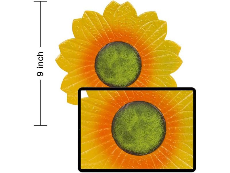 Sunflower Wall Decor Set of 3 Metal Flower Art for Kitchen Bedroom Living Room image number 2