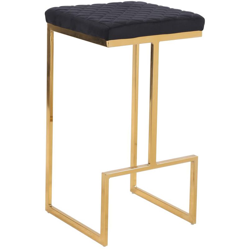 Ashcroft Furniture Co Joel Mid Century Modern Luxury Upholstered Stool