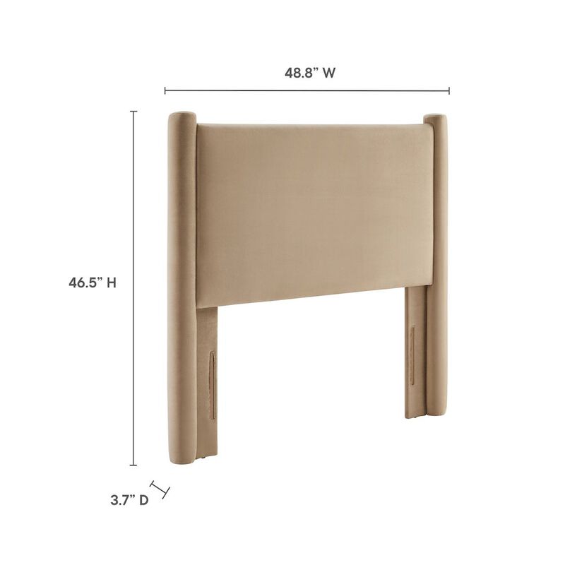 Rael Performance Velvet Twin Headboard image number 3