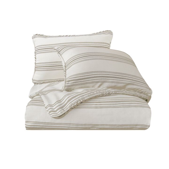Prescott Taupe Queen Comforter Set