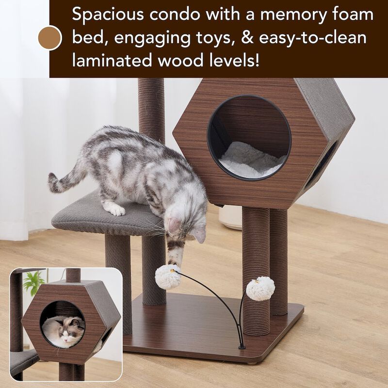 Petpals Wagon 2.0 5-level cat tower, Brown