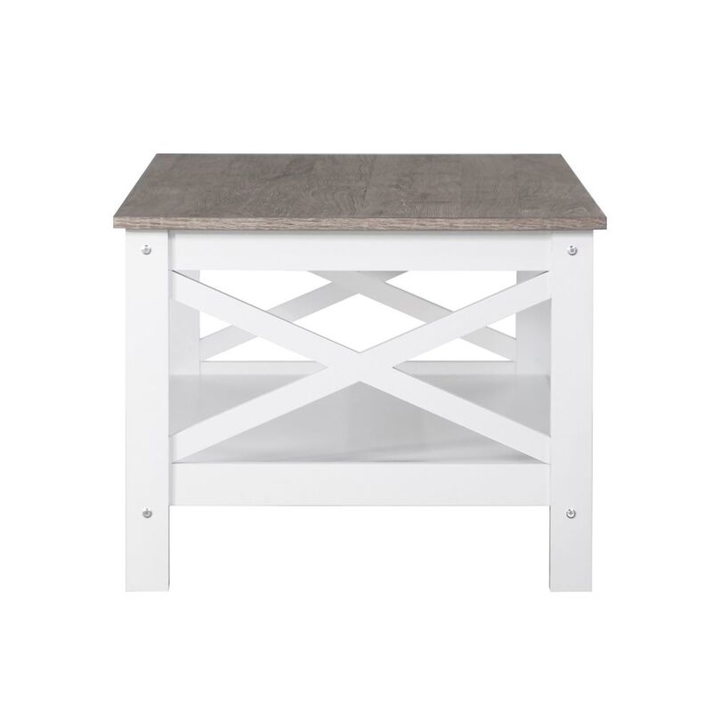 Saint Birch Lambert Modern Farmhouse White Coffee Table