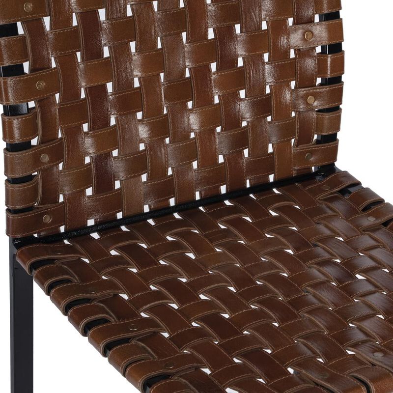 Butler Specialty Urban Woven Leather 30 Barstool, Medium Brown