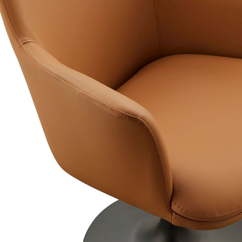 Lippa Swivel Dining Vegan Leather Armchair image number 6
