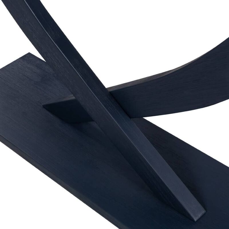 Kee Sofa Console Table , Cross Legged Pedestal Base, Navy Blue 57 Inch image number 5