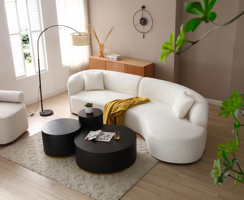 Round Coffee Table - Side Table for Living Room Fully Assembled - Ideal for Small Spaces image number 4