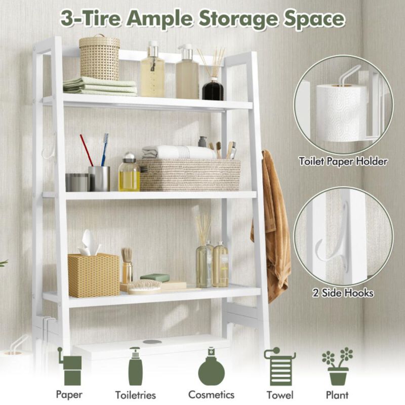 Hivvago 3-Tier Over The Toilet Storage Shelf with Adjustable Bottom Bar