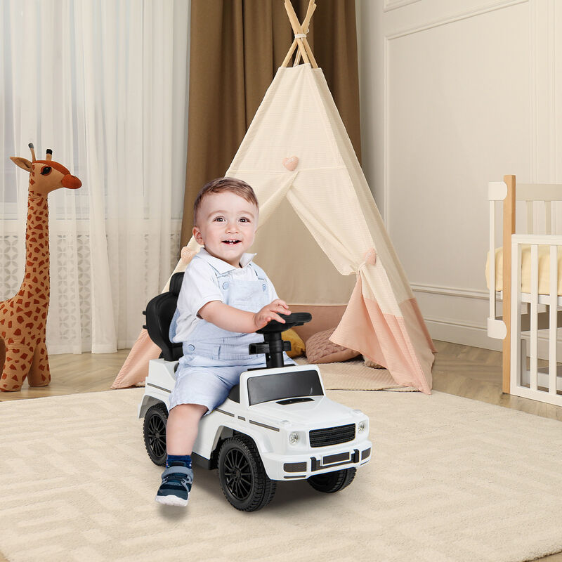 3-in-1 Kids Ride-On Push Car with Canopy for Toddler Outdoor Play image number 7