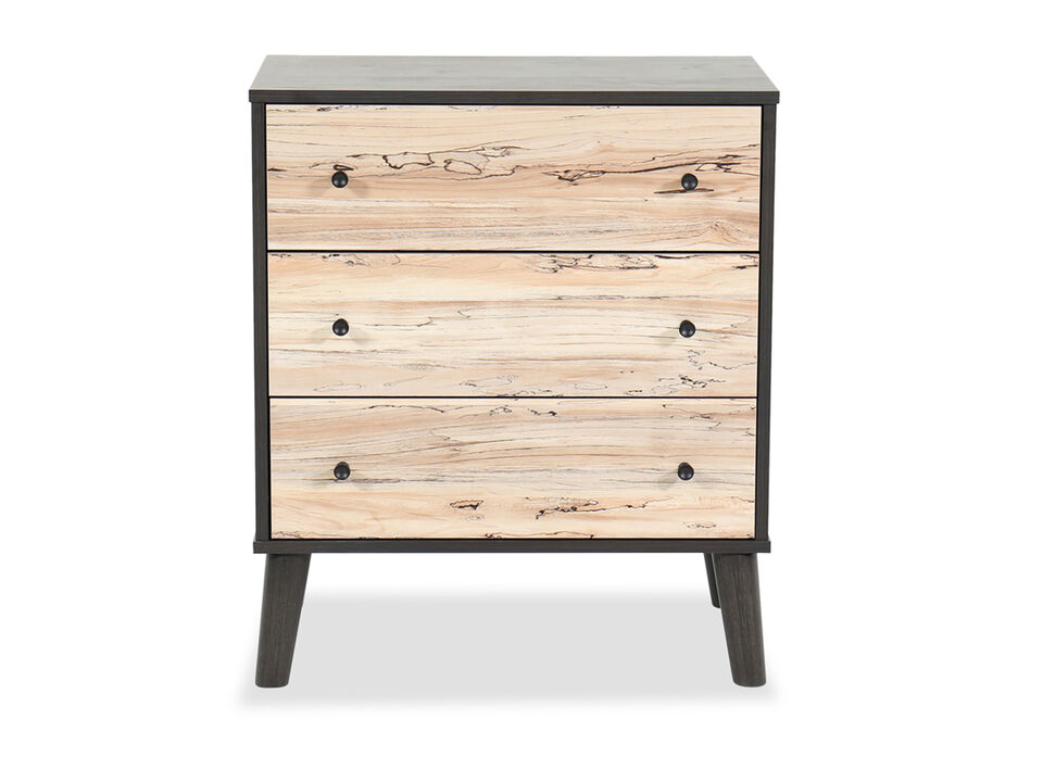 Piperton 3 Drawer Chest of Drawers in Dark Charcoal