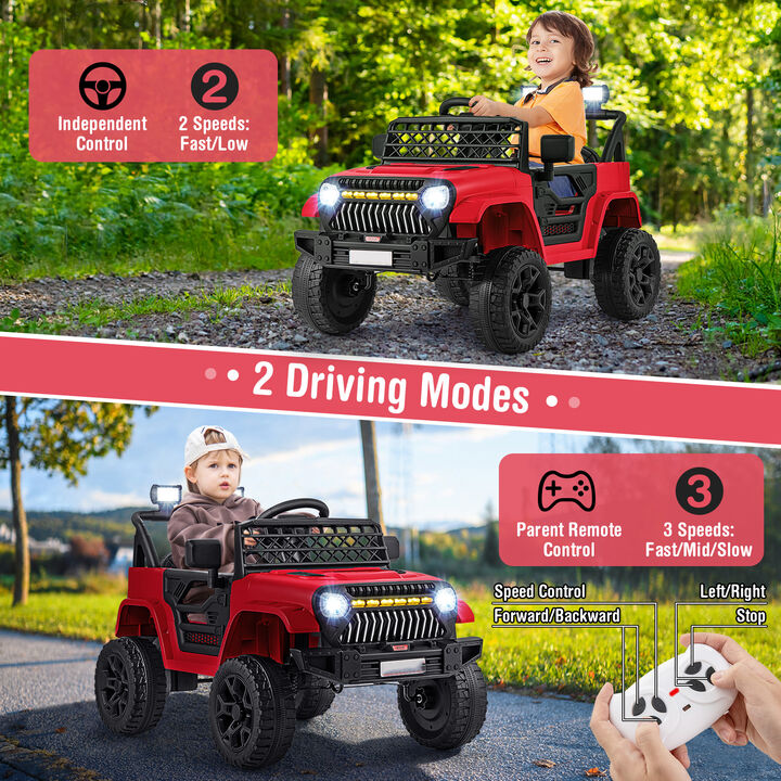 Kids 12V Ride On Truck Car with Music Player and Remote Control