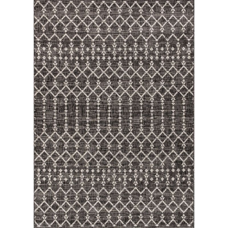 Ourika Moroccan Geometric Textured Weave Indoor/Outdoor Area Rug