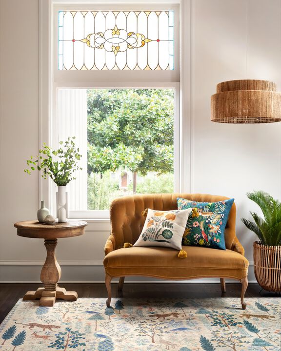 P6071 Multi 22"x22" Polyester Pillow by Rifle Paper Co. × Loloi