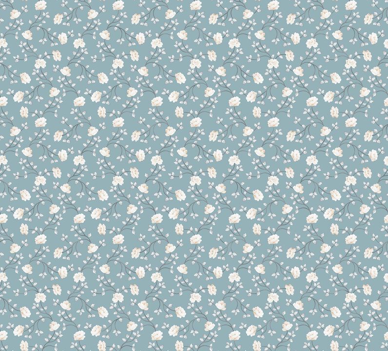 Spring Blossom Petit Flowers Blue Wallpaper 1905-1