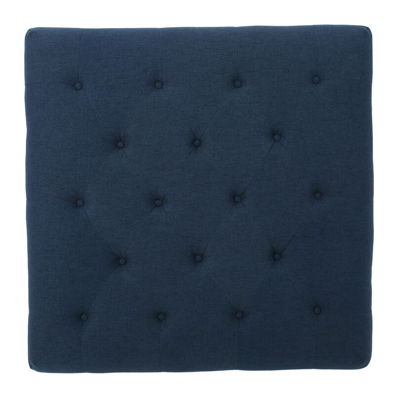 Streamdale Plush and Versatile Velvet Ottoman with Tufted Top image number 6