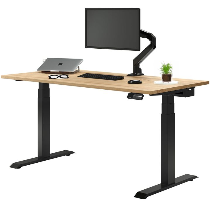 Desky Dual Hardwood Sit Stand Desk
